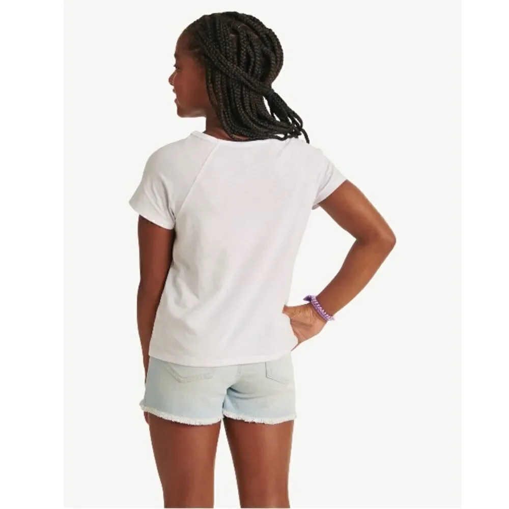 Justice Girls Lightweight Knot Front Graphic T-Shirts 2-Pack Size L (12/14)